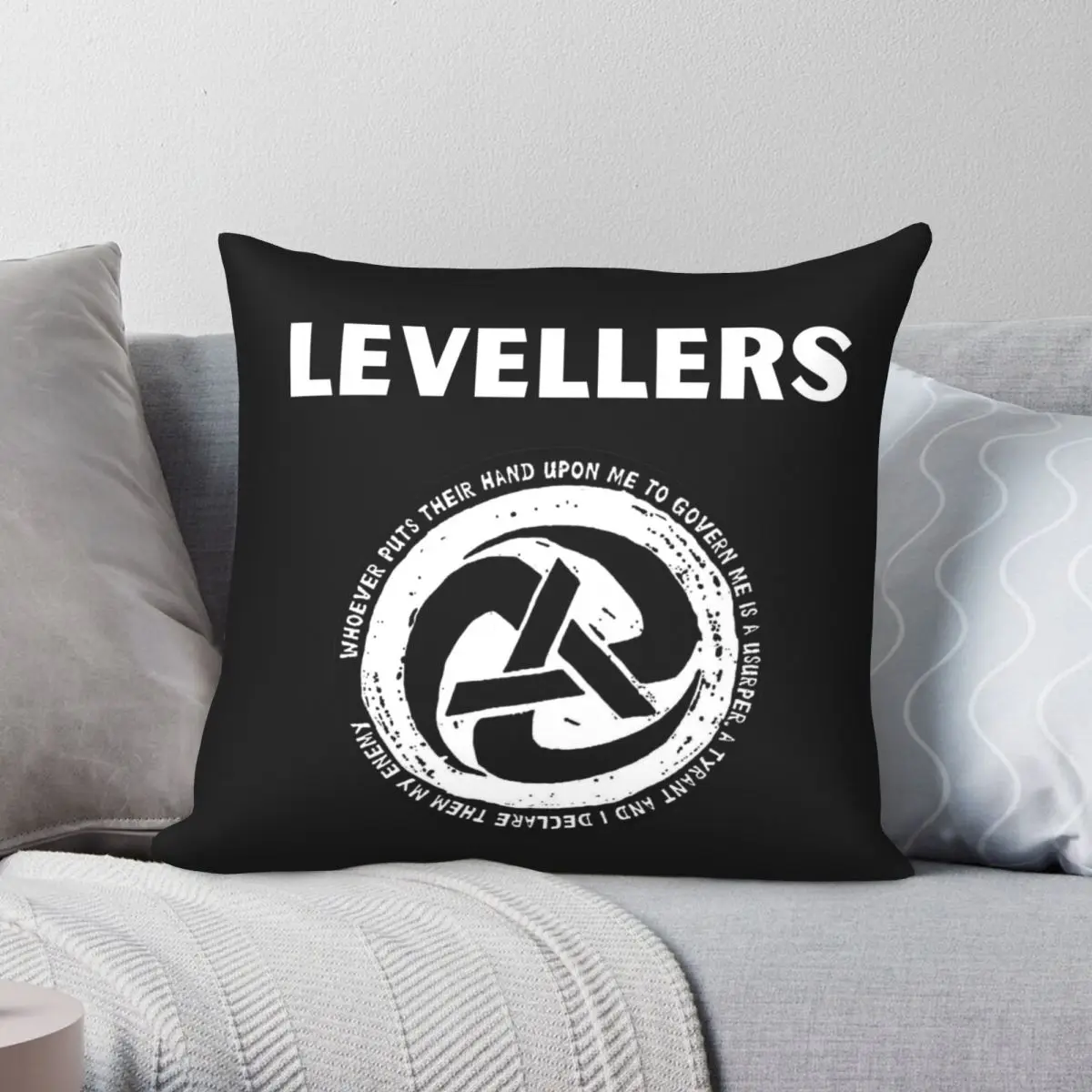 LEVELLERS BAND Square Pillowcase Polyester Linen Velvet Printed Zip Decor Pillow Case Bed Cushion Cover Wholesale 18