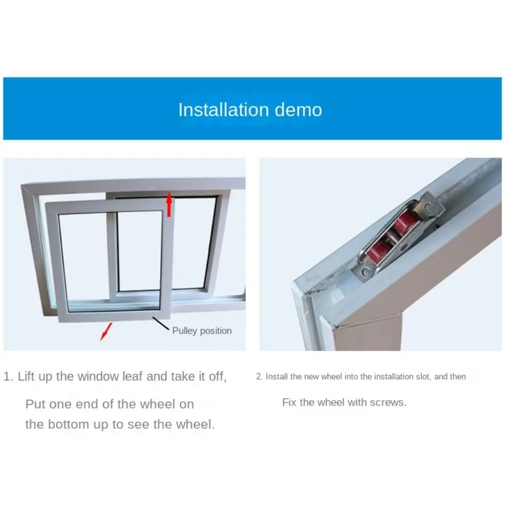 New Sliding Door Fittings Door Sliding Roller 80 Type Stainless Steel Window Pulley Silent Nylon Slot Wheel