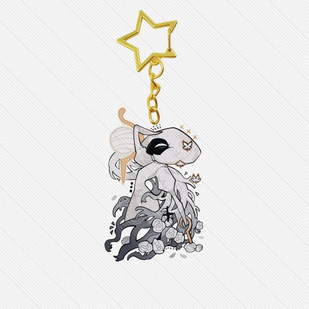 6CM Game Knight: Silksong Acrylic Stand Keychain Model Cosplay Characters Ornament Accessories Good Gifts Valorant