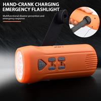 Hand Crank Rechargeable Torches With Crank Radio/Phone Charger Emergency Led Flashlights For Emergency