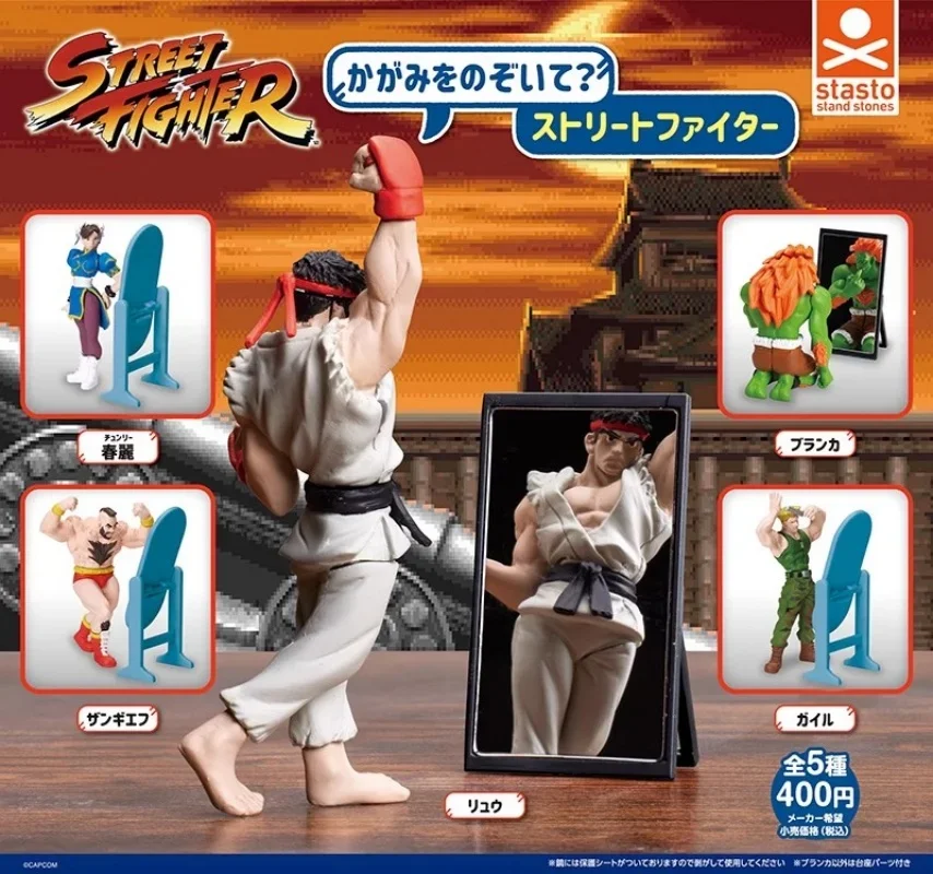 Stasto Genuine 5Pcs Gashapon Street Fighter チュン・リー Action Figure Toys For Kids Gift Collectible Model Ornaments