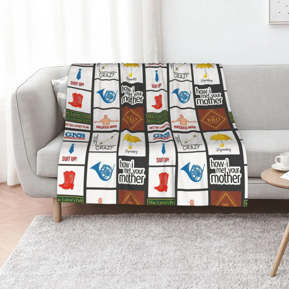 himym - How I met your mother Throw Blanket warm winter halloween Winter beds Flannel Fabric Moving Personalized Gift Blankets