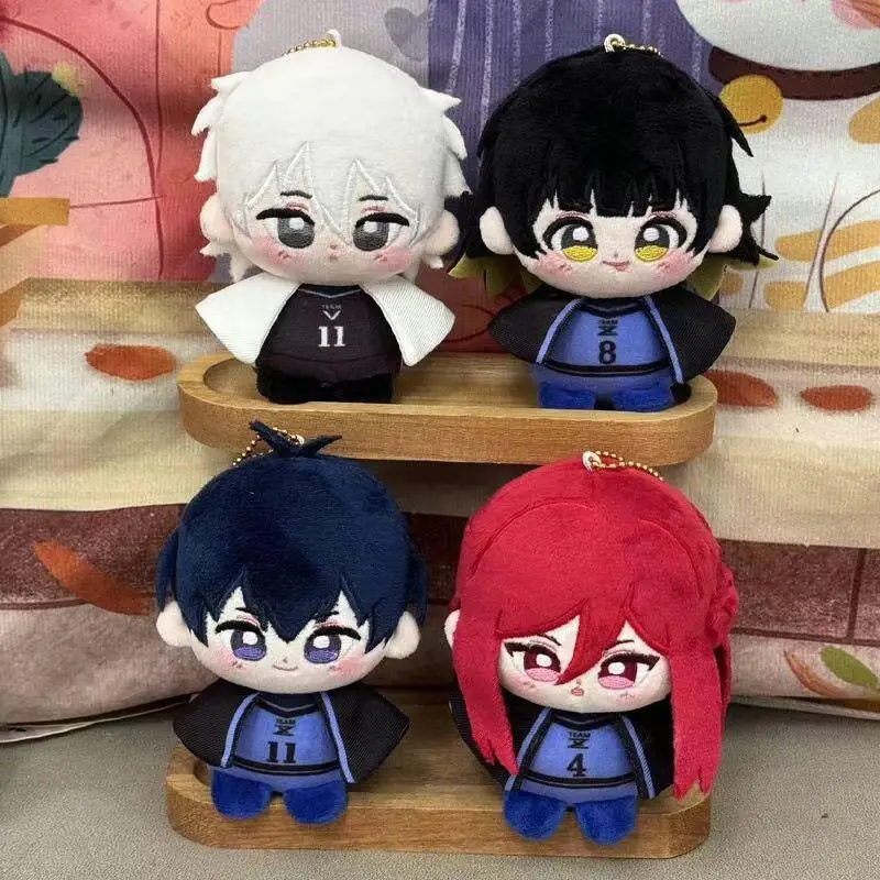Blue Lock Isagi Yoichi Pp Cotton Sitting Posture Q-Version Doll Backpack Hanging Pendant Desk Display Toys Anime Collect Gift