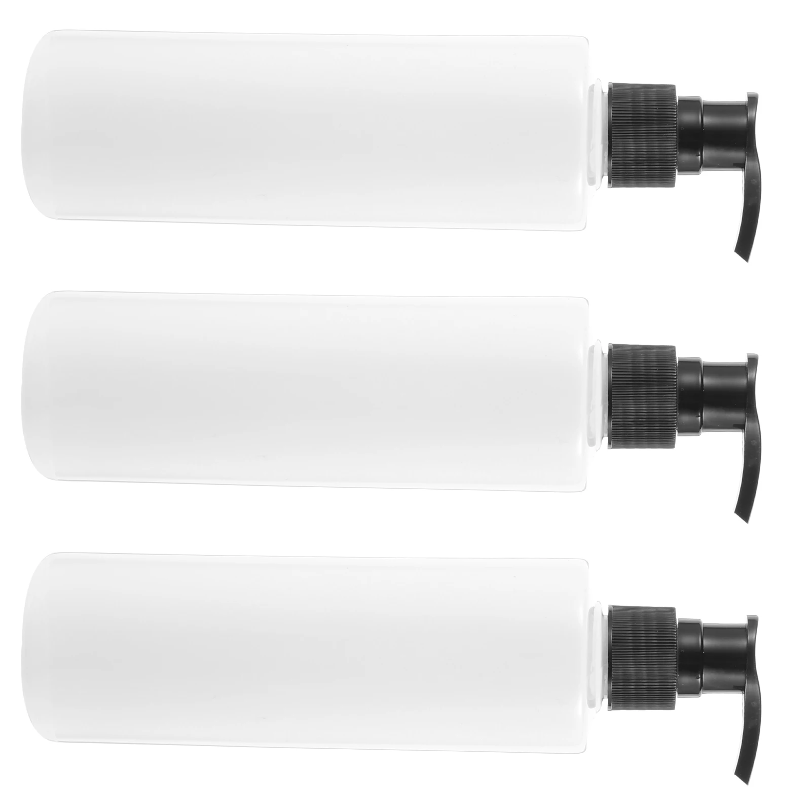 

3pcs 250ml Pump Bottles Empty Refillable Dispenser Bottles Portable Essential Oil Liquid Bottles for Home (White, Black