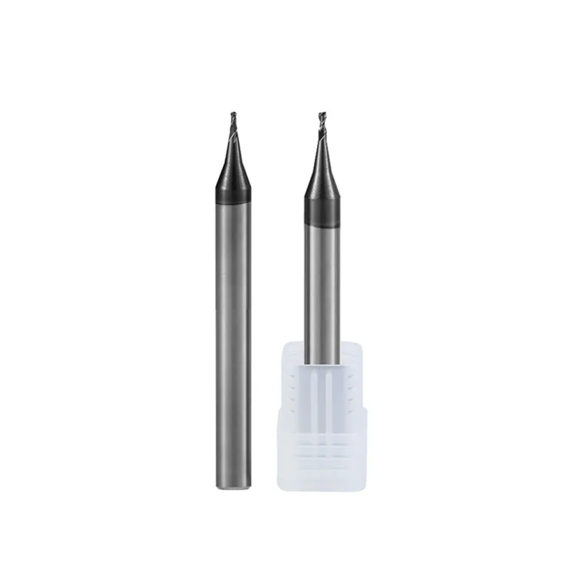 HRC68 Hartmetall-Mikrofräser D0.1 bis D0.9, Flachfräser R0.05 bis R0.45, Kugelkopffräser für Edelstahl – Detail 1