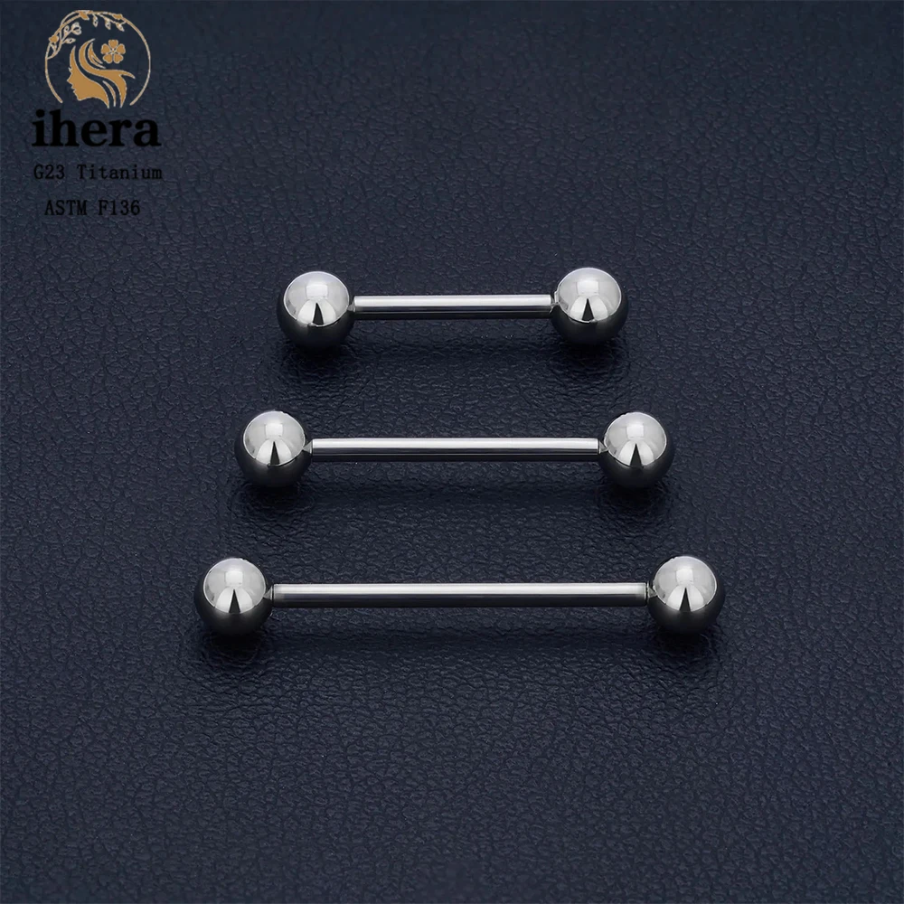 5/10PCS G23 Titanium Piercing Long Industrial Barbell Ring Tongue Nipple Bar 14G 16G Internal Thread Ear Cartilage Body Jewelry