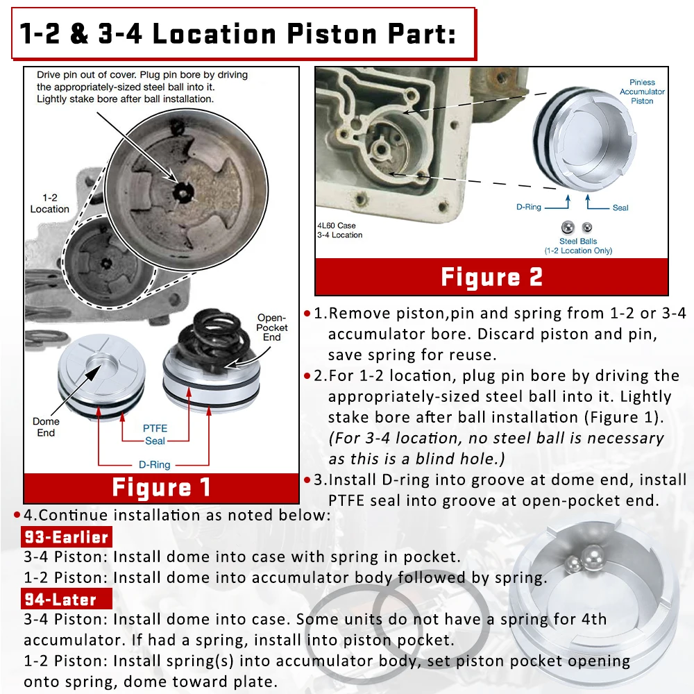 4L60E 4L65E 4L70E Pinless Car Forward Accumulator Piston Kit Car Accessories Sonnax FWD, 1-2 and 3-4