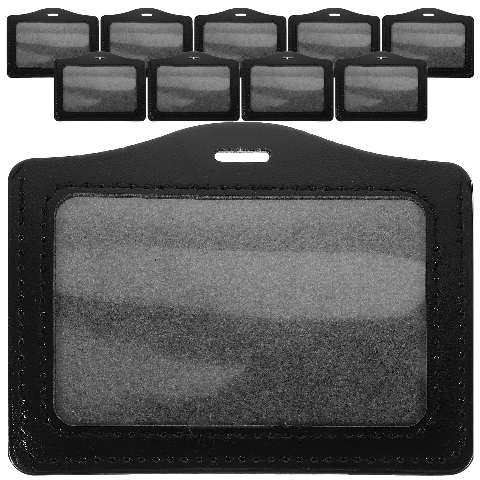 Funda para tarjetas, soporte para insignia Horizontal, Fundas protectoras transparentes, Protector de tarjetas de juego, fundas de almacenamiento transparentes, nombre de identificación de foto, 10 Uds.