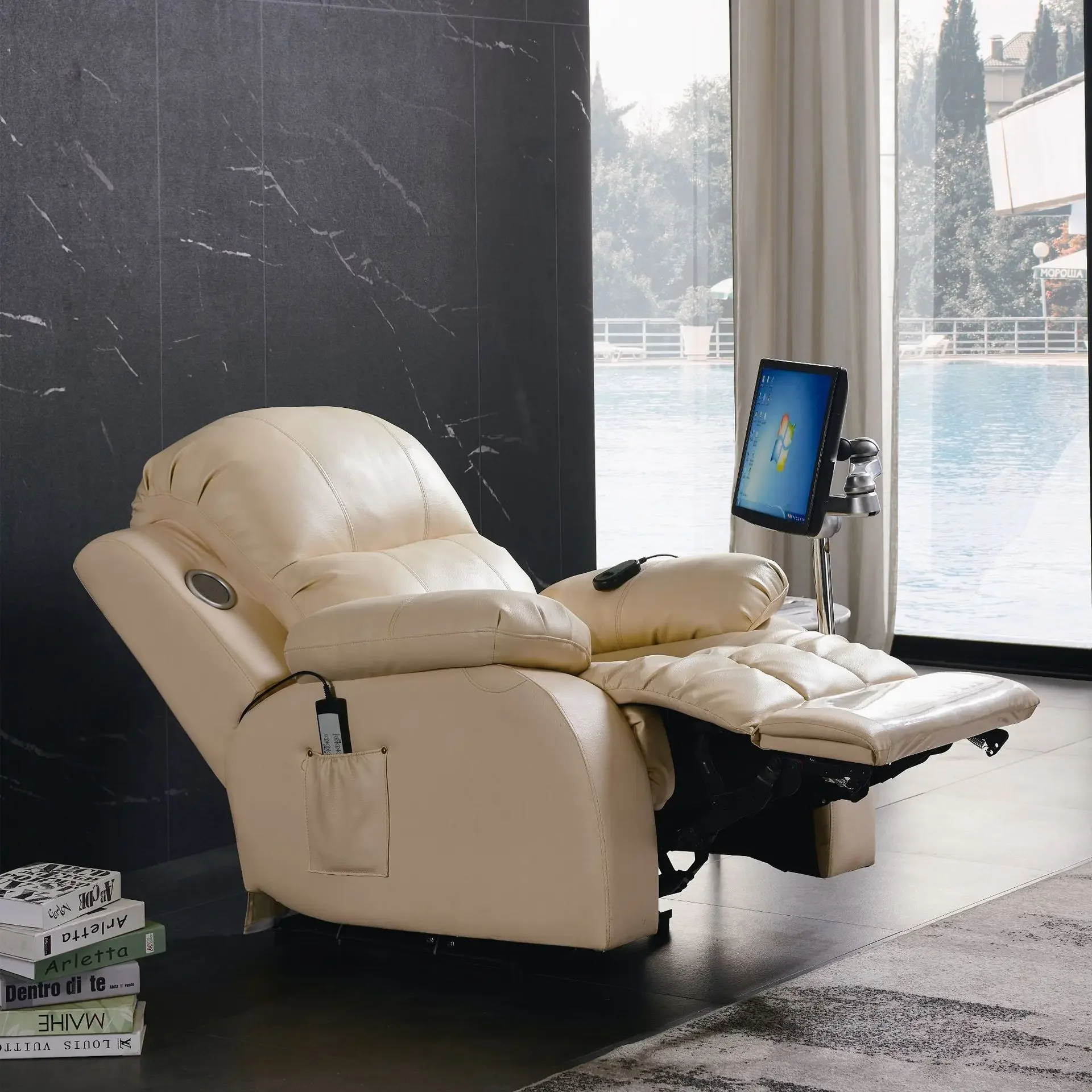 Psychological consultation room Hypnosis music relaxation chair Electric massage function sofa Single sofa