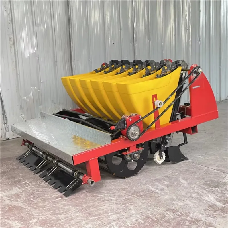 Tractor-Mounted Automatic Garlic Planter with Motor | 6-Row & 10-Row Seeder | Adjustable Row & Plant Spacing