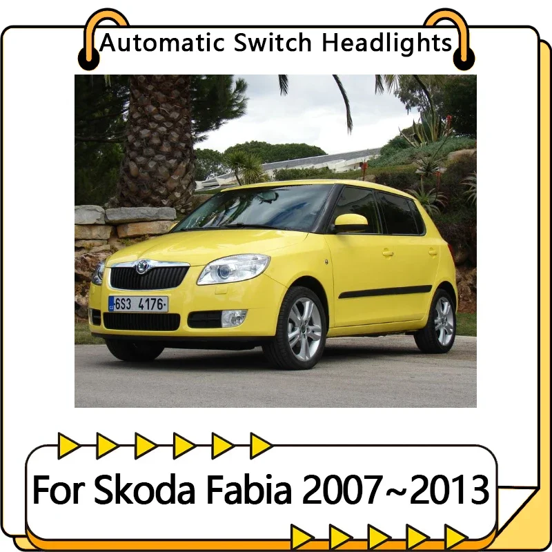 For Skoda Fabia 2 MK2 5J MG 2007~2013 Headlight Automatic Switch Upgrade Car Accessories Auto Light Control Modified Device 2011