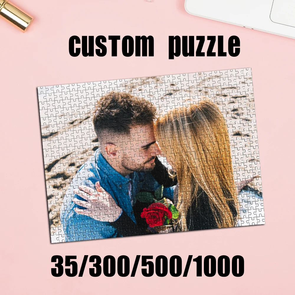 Personalized Custom Photo Puzzle Customize Beach Couple DIY Jigsaw Puzzle Portrait Gift For Birthday, And Special Occasions.