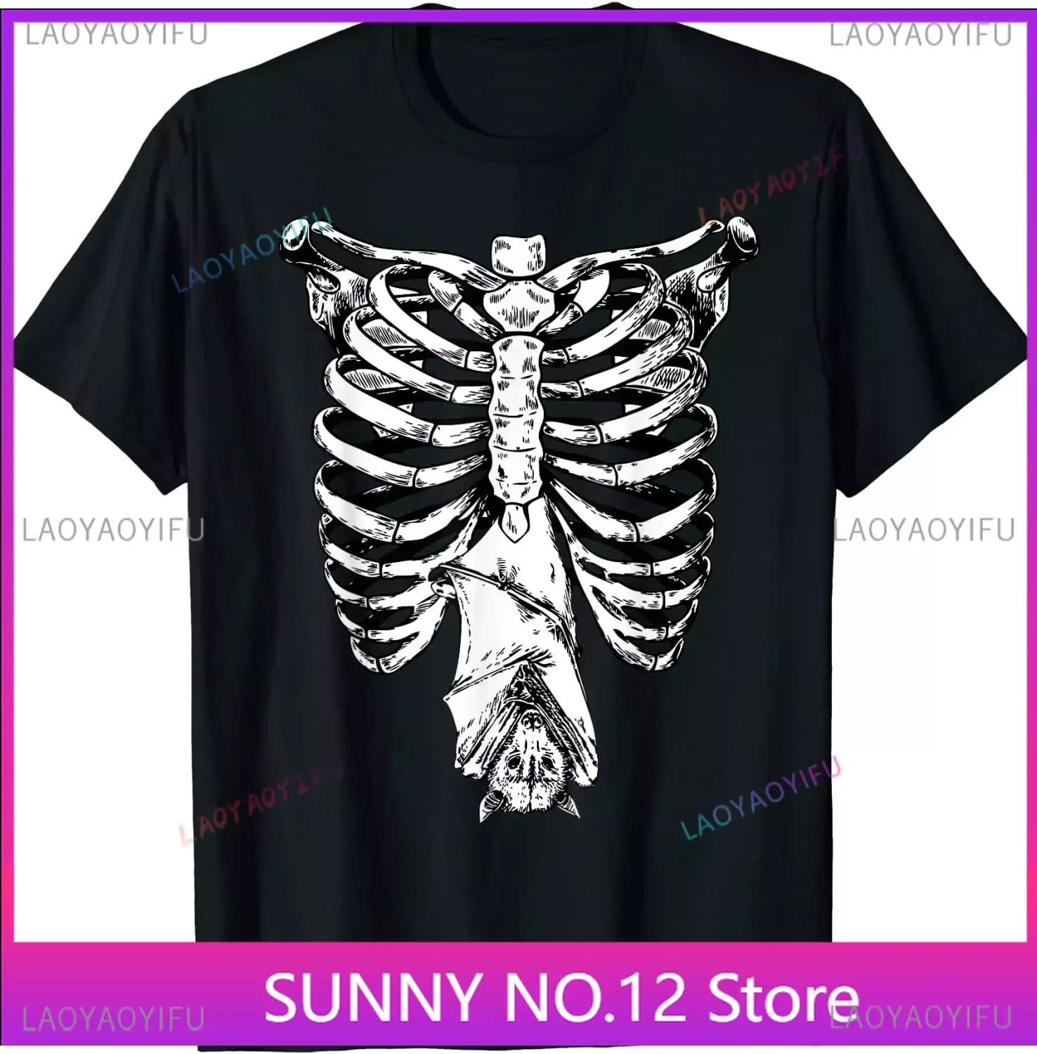 

Мужской костюм летучей мыши скелета, простой подарок на Хэллоуин, футболка, модный мужской топ, популярный на заказ