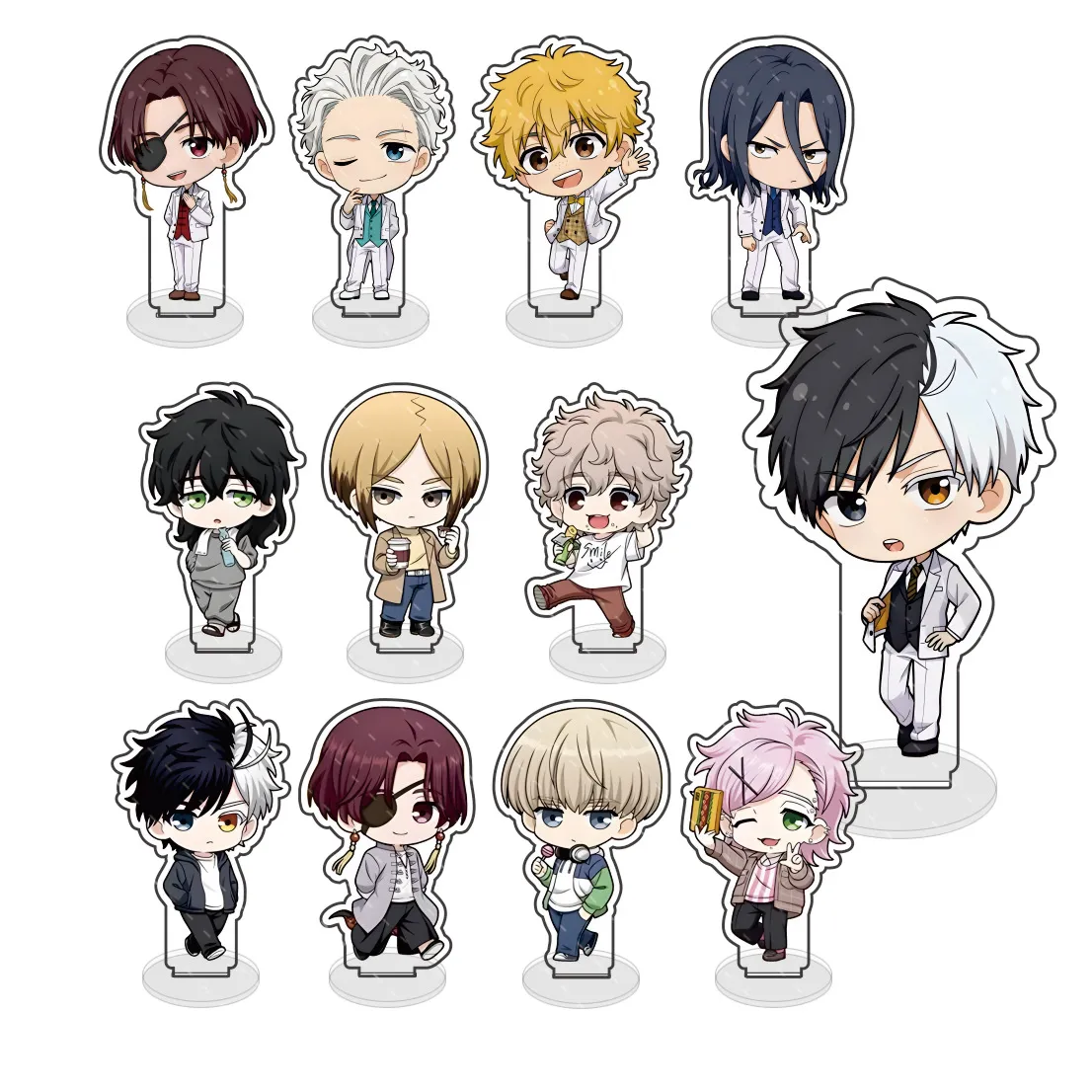 Anime Wind Breaker 10cm Acrylic Stand Sakura Haruka Yukai Akihiko Su Fang Q Version Mini Figure Model Plate Gift