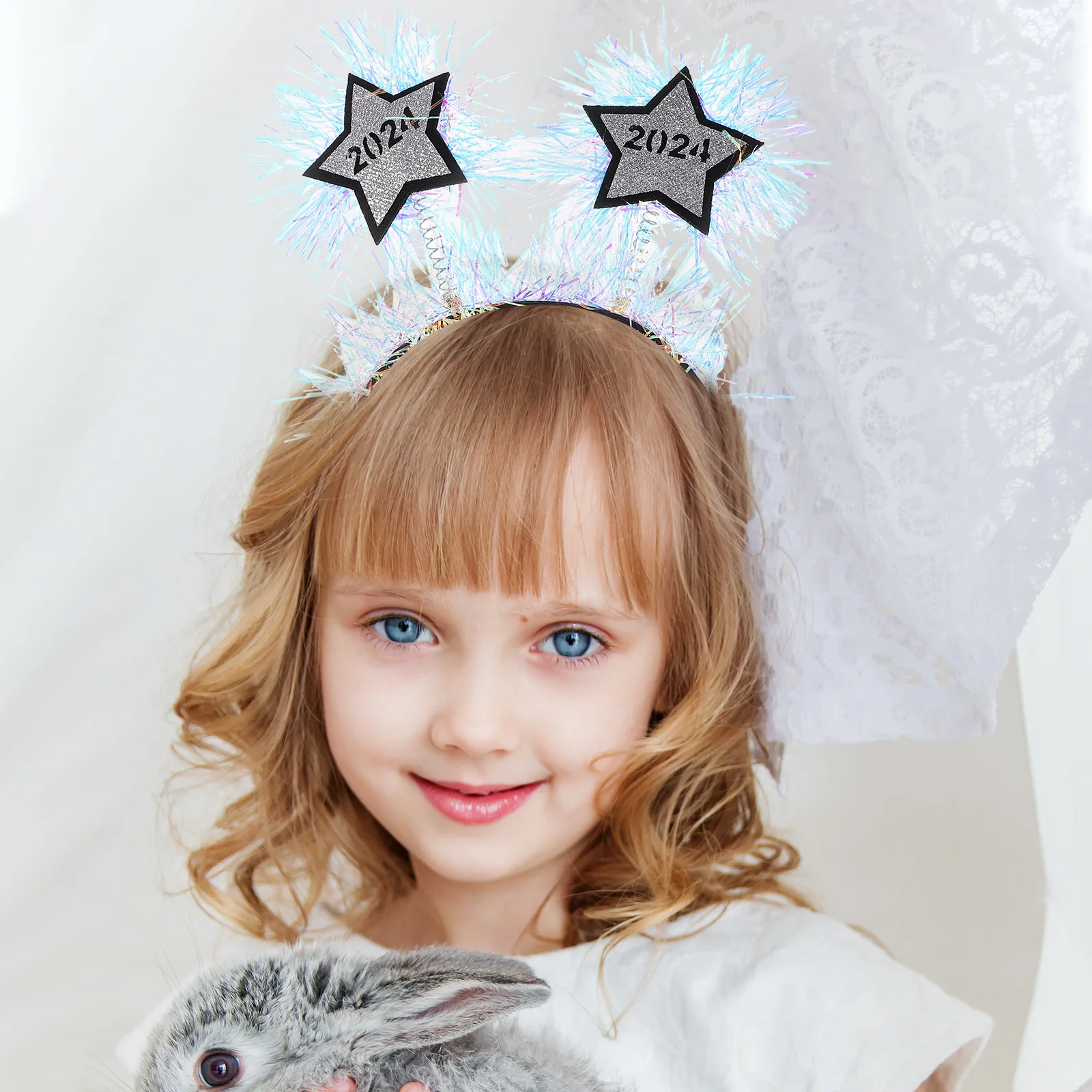 

3 Pcs New Year's Hair Bands Party Headdress Eve Headband Headbands Years Headwear