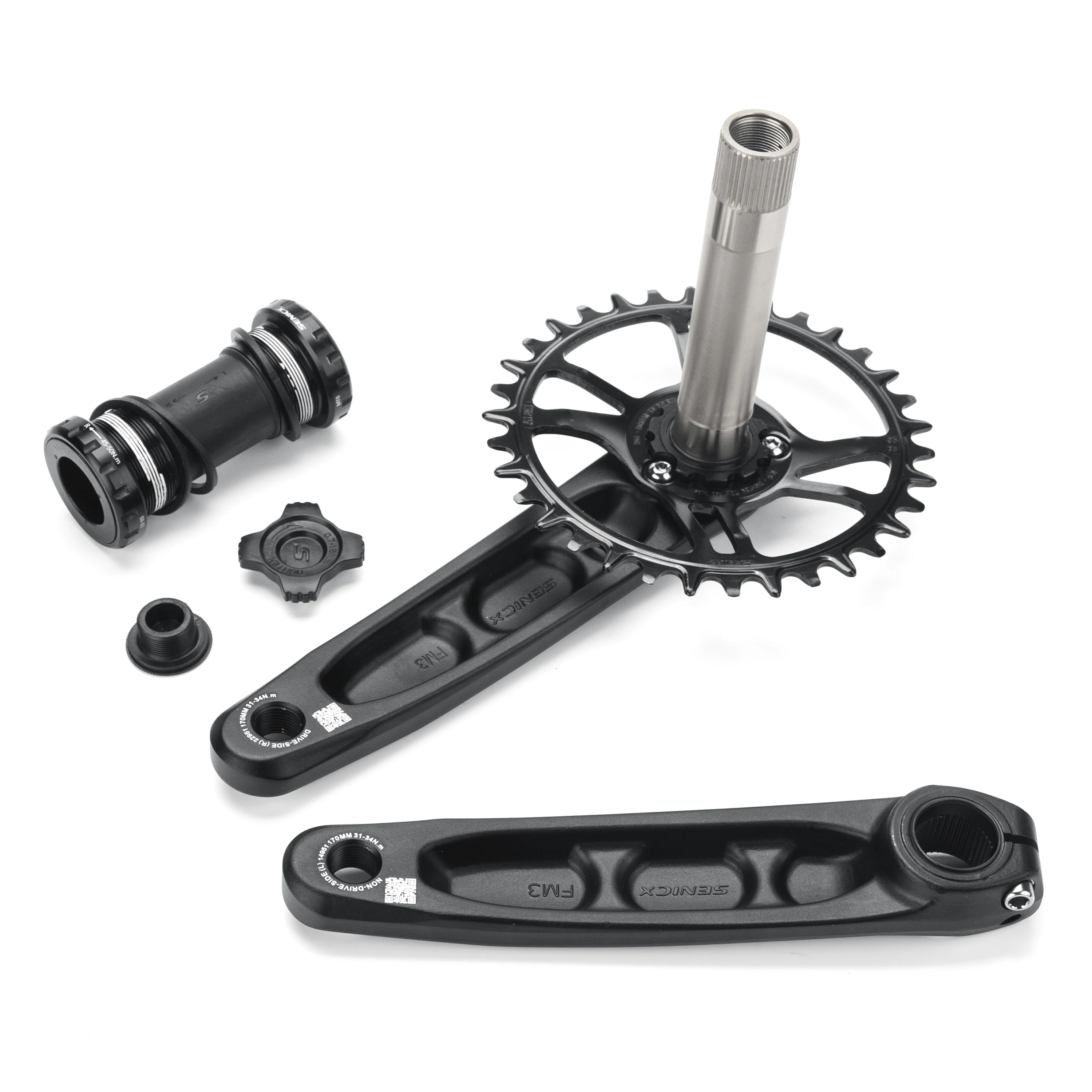 Senicx-クランクセット,1x10 11 12スピード,mtb xc/tr/dh/fr 165/170
