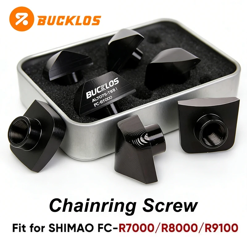 BUCKLOS Bike Chainring Bolts for Shimano ULTEGRA R7000/R8000/R9100 Bicycle Crank Bolts 4PC Single Double Speed Chain Ring Screws