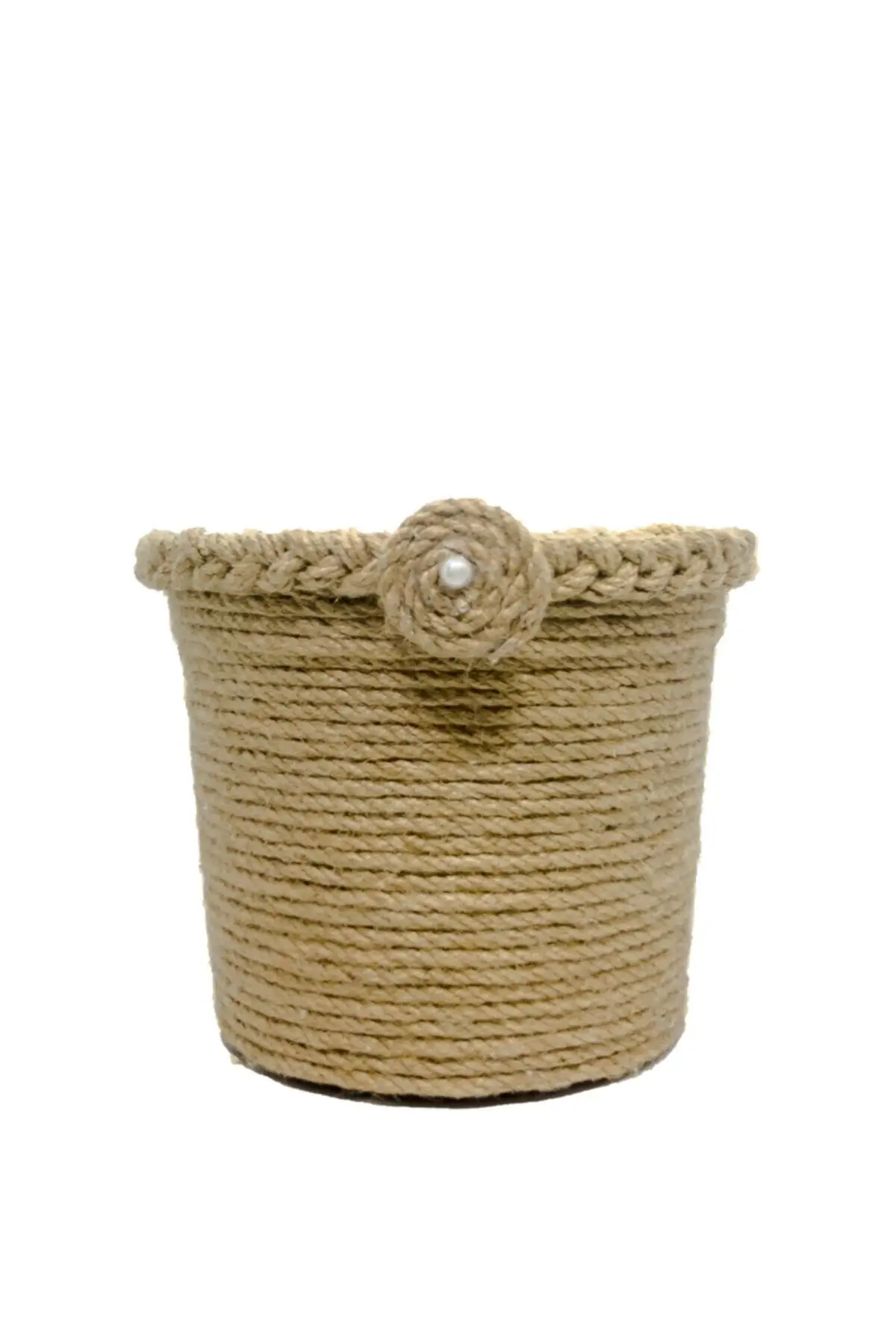 Straw Rope Embellishment 7.5 Liters Pot 24,5 X20 cm cylinder flower pot Decorative flower pots garden pots planters plant pot Flower pot garden decoration outdoor