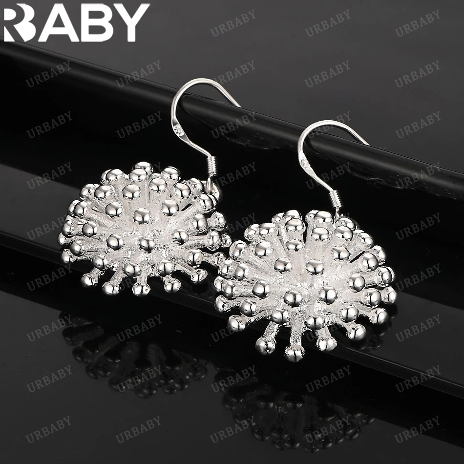 

URBABY 925 Sterling Silver Earrings Sea ​​Urchin Drop Earrings For Women Jewelry Fashion Party and Daily Wear