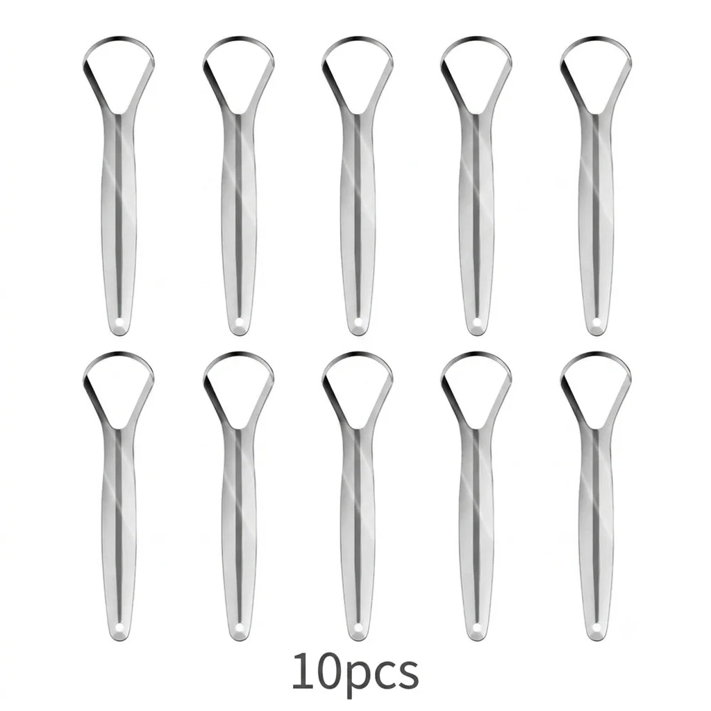 

Clean Tongue Scraper Tongue Remover Halitosis Tongue Coating Oral Care Tongue Scraping Brush Stainless Steel Oral Cleaner Tools