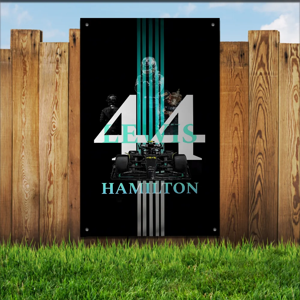 Racing 44 L-Lewis H-Hamilton Flag For Garden Flags Party Living Room Home Balcony Wall Decor Banner Bedroom Tapestry Outdoor