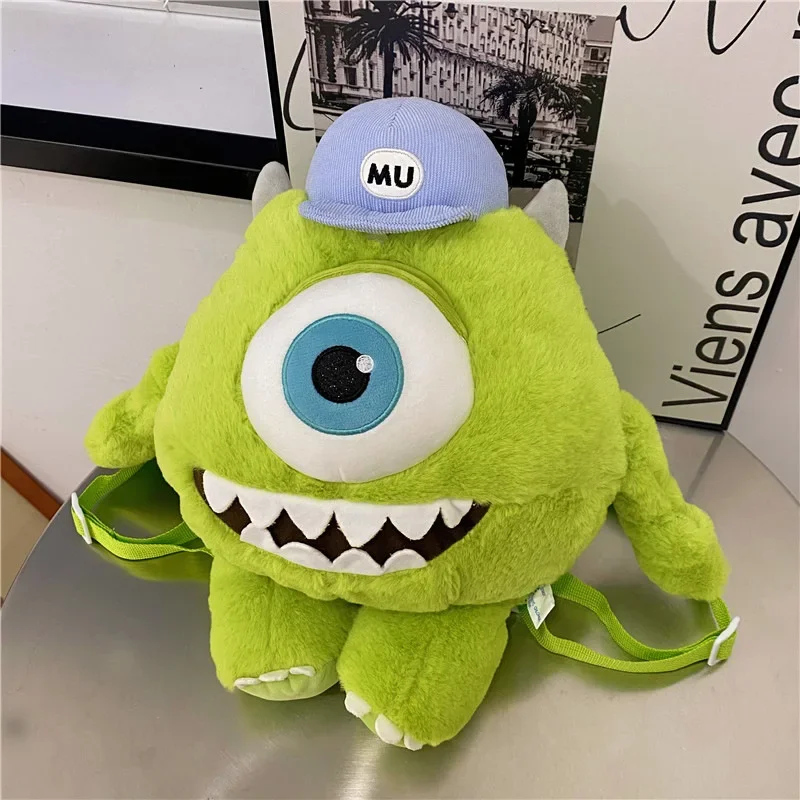 Disney Cartoon Kleine Monster Mike Pluche Speelgoedtas Creatieve Schattige Baby Pluche Speelgoedrugzak Eenogige Anime Pop Rugzak