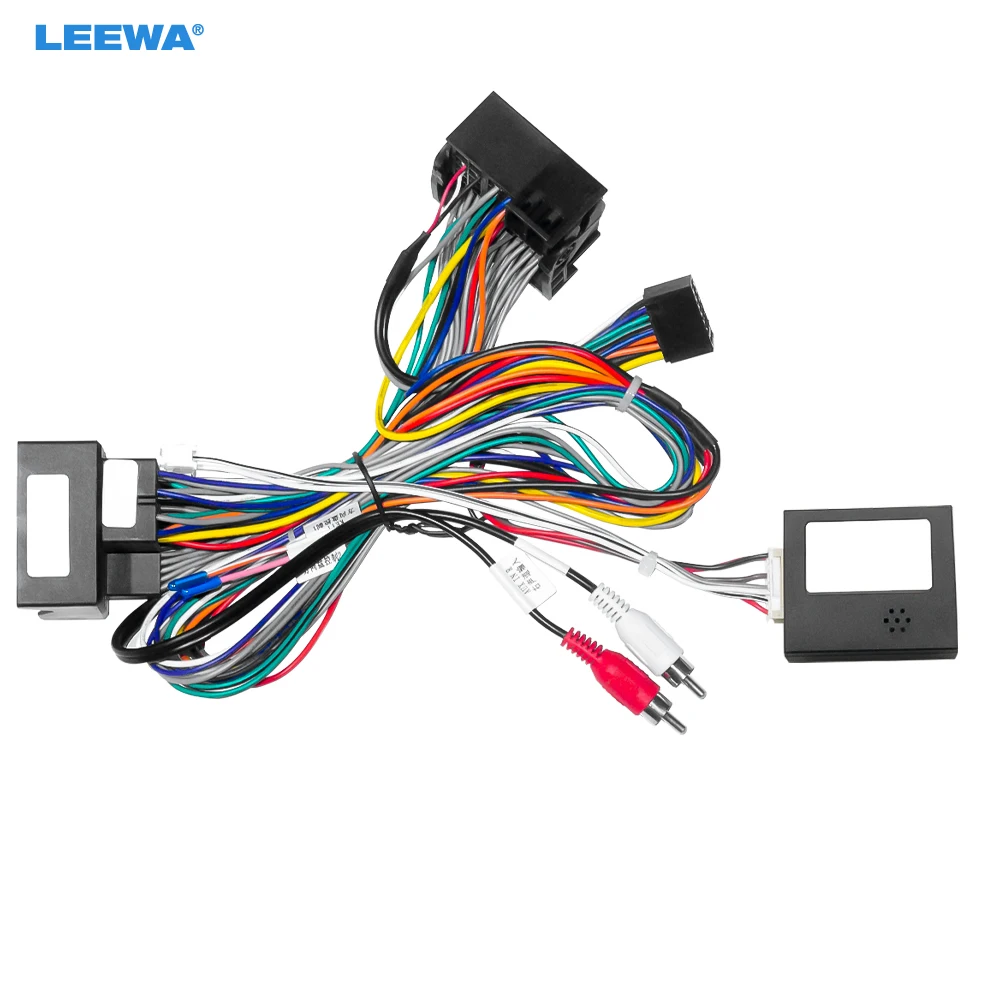 

LEEWA Car 16Pin Power Wiring Harness Cable Adapter With Canbus For BMW X3/E83(06-10) Install Aftermarket Android Stereo #CA6729