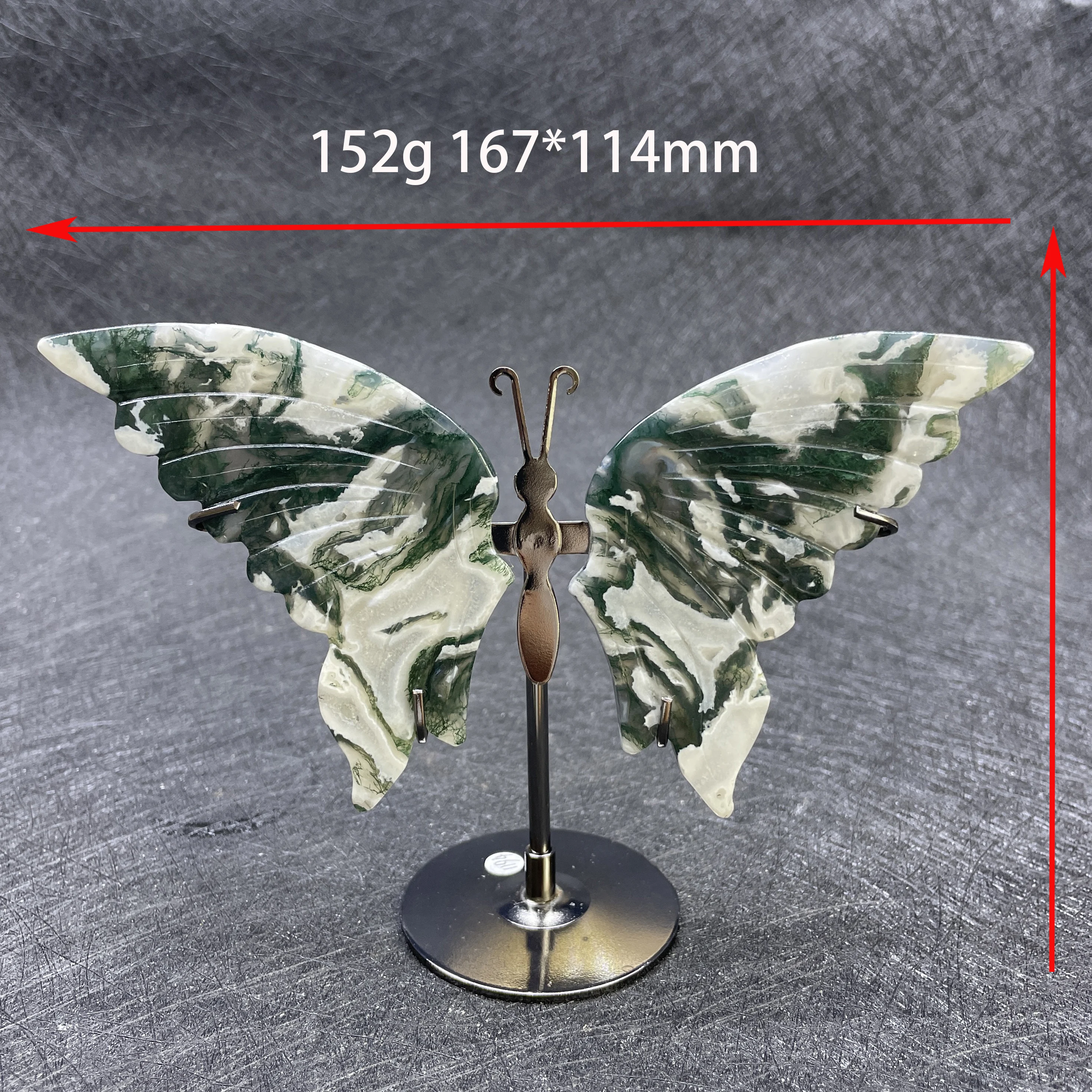 Natural Stone Crystal Carving Fluorite Butterfly Wing Rock Polished Quartz Healing Reiki Gemstone Feng Shui Decoration Gift