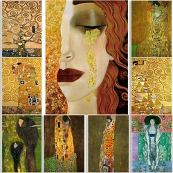 World Most Famous Oil Canvas Painting Series Classic Artist Gustav Klimt Posters Prints Wall Art Picture for BedRoom Home Decor