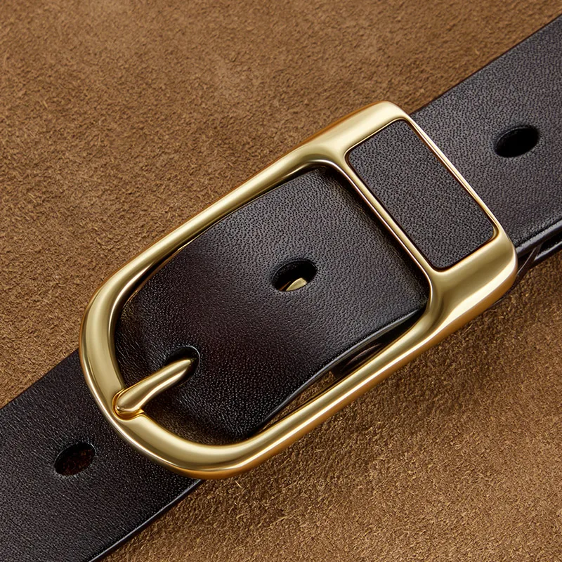 

Retro cowhide belt with needle buckle style casual pants belt, fashionable and personalized, versatile leather belt