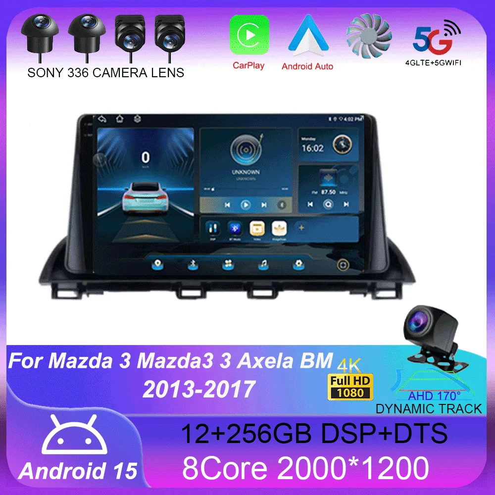 

Android 15 For Mazda 3 Mazda3 3 Axela BM 2013 - 2017 Car Radio Multimedia Video Player Navigation GPS Android