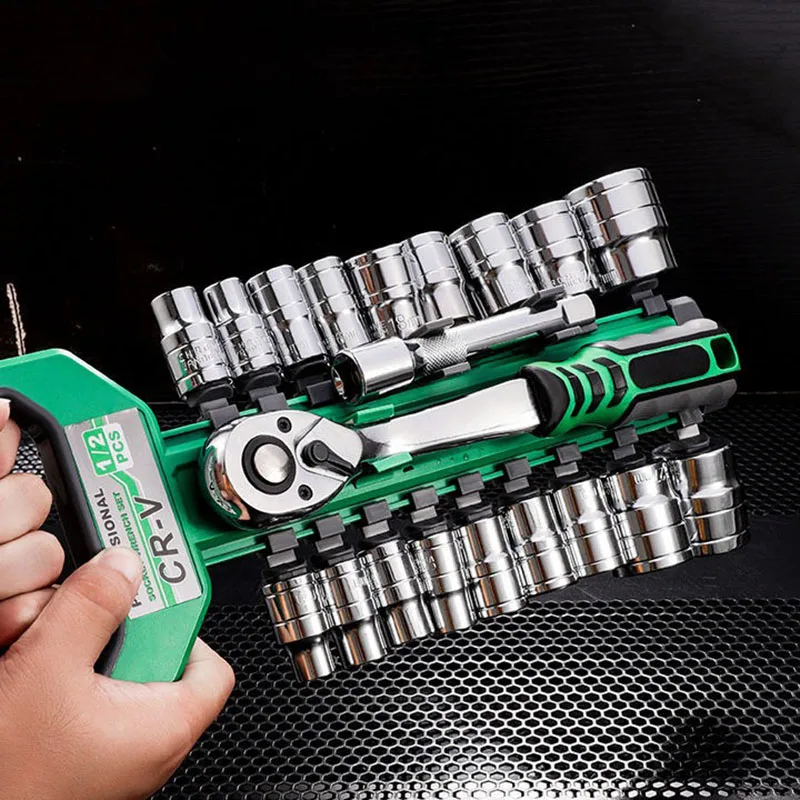 Ratchet Socket Wrench Set Combination External Hexagonal Large Flying Ratchet Insert Complete Set of Automotive Repair Tools