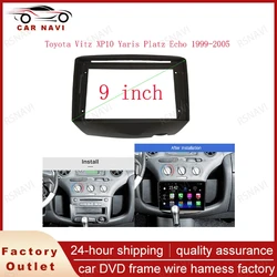 RSNAVI Car Radio Fascia for Toyota Vitz XP10 Yaris Platz Echo 1999-2005 Dash Trim Kit Frame Panel Navigation Car Refitting 9inch