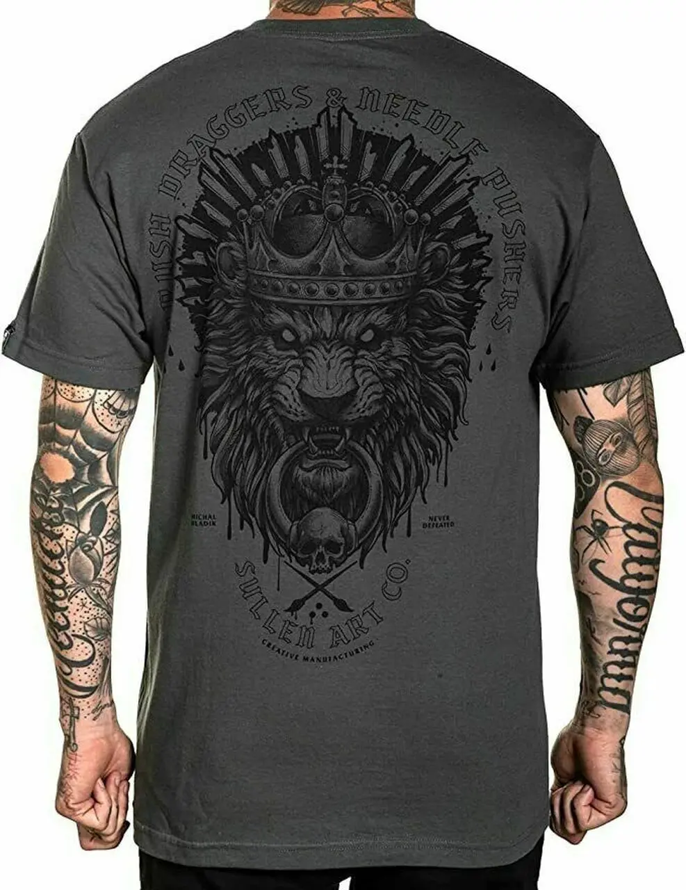 

Sullen Men's T-shirt GATE KEEPER Tattoos Urban Design Skull Premium Quality