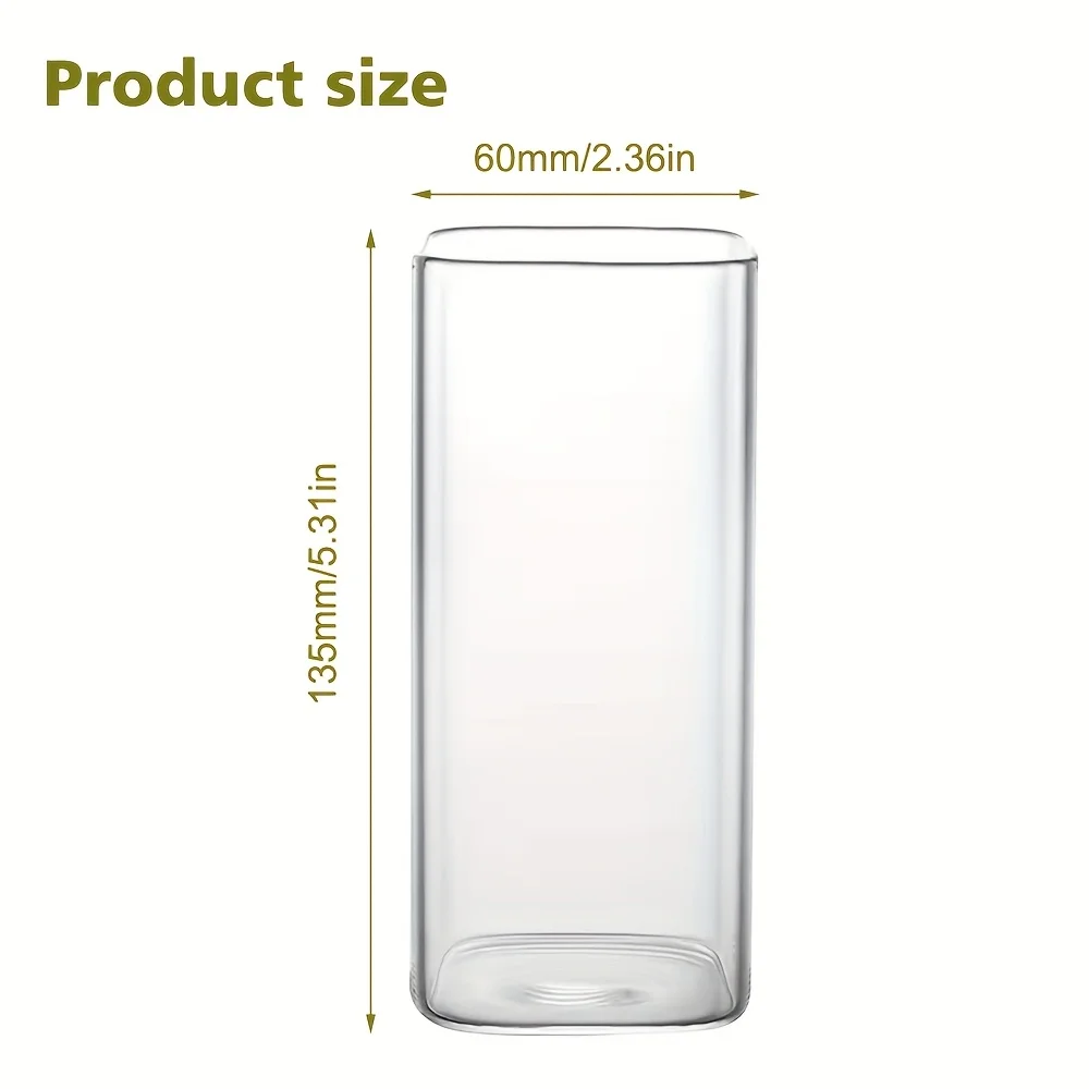 2pcs 12 ounce reusable glass travel cups - heat-resistant and shatter resistant, including lid and straw, perfect for hot and co