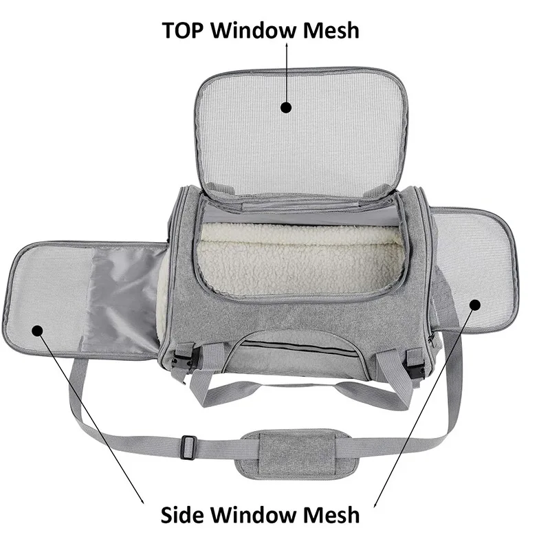 Sac de transport pliable pour chat et petit chien, sac à main d'extérieur Portable pour voyage en voiture et Camping