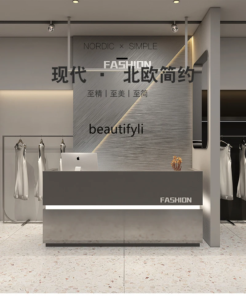 Cashier Clothing Store Counter Small Beauty Salon Barber Shop Bar Company Reception Front Desk