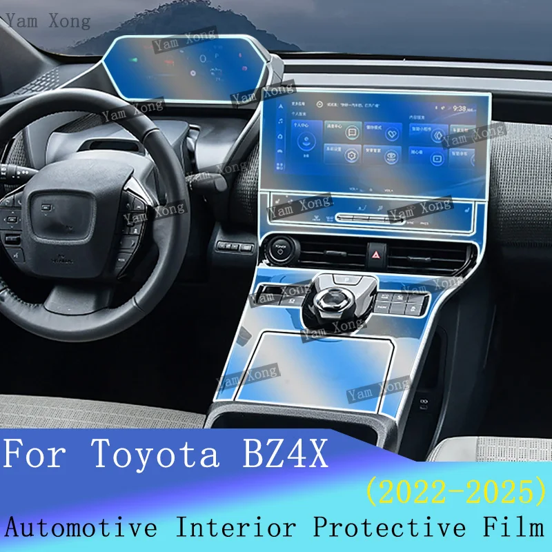 Auto navigation screen protective For TOYOTA BZ4X 2022-2025 Full set interior Film Center Console Transparent Anti-Scratch Film
