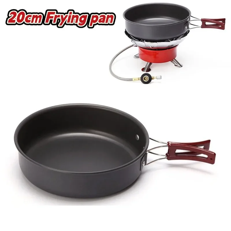 

Portable Non-Stick Frying Pan With Folding Handle For Outdoor Pan Pot Cookware Frying Pan Camping Hiking Utensils
