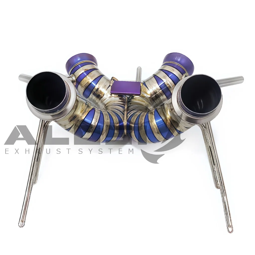 Подходит для McLaren 600LT 3,8 T 2018, хвост из титанового сплава ALOSI, высококачественная прямая трубка из титанового сплава