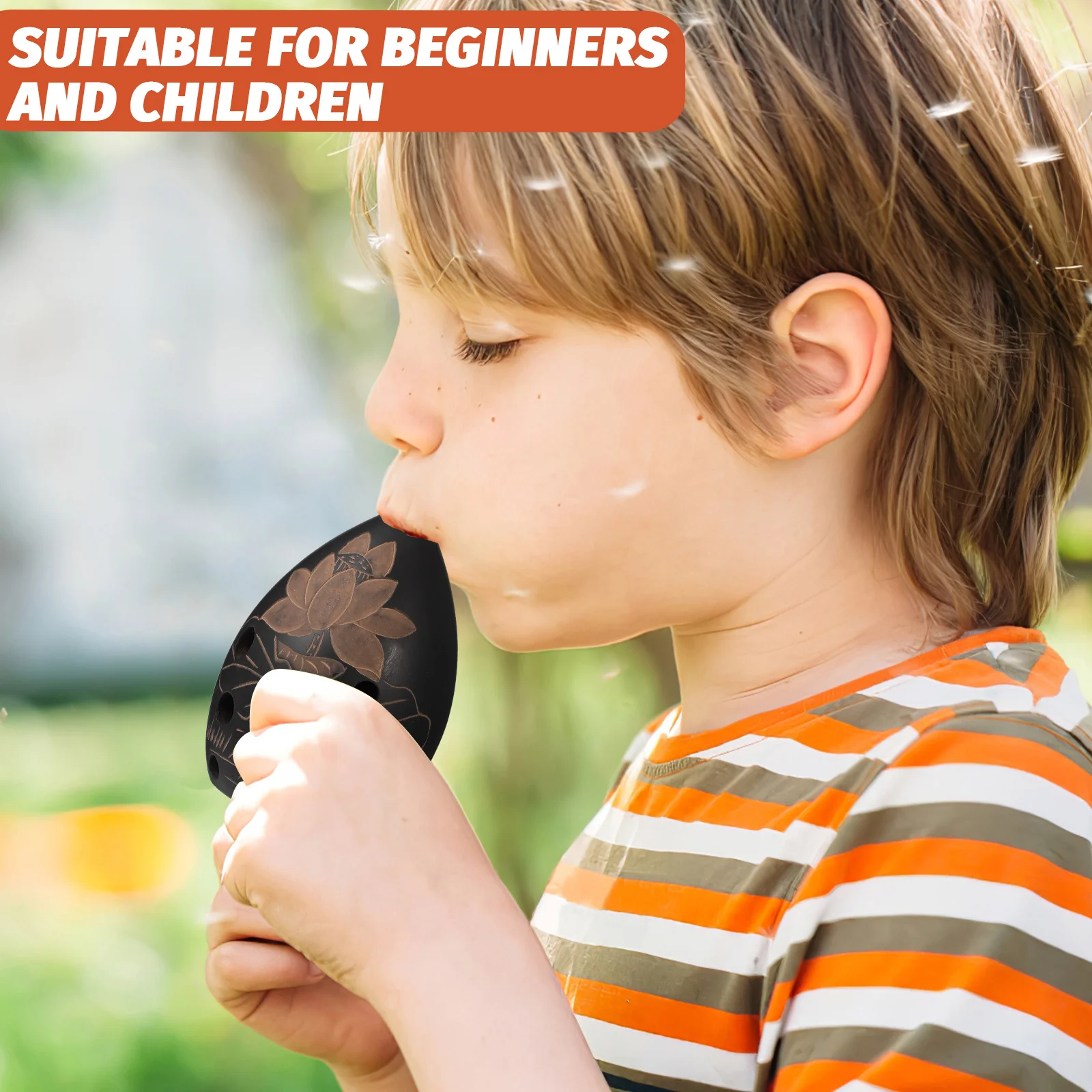 

1Pcs Portable 8 Hole Ocarina Pottery Mini Instrument Beautiful Sound Easy to Carry for Beginners Kids Gift 8 Hole Ocarina