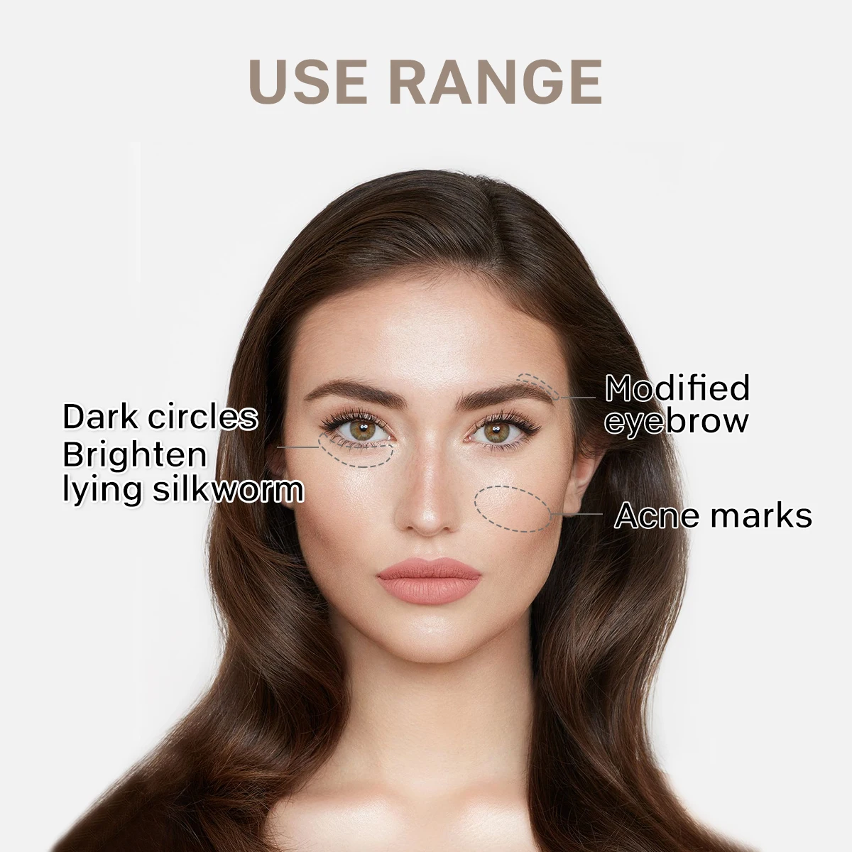 Derol contorno corretivo lápis capa cicatrizes de acne manchas olheiras hidratante fundação nude maquiagem à prova dwaterproof água quente