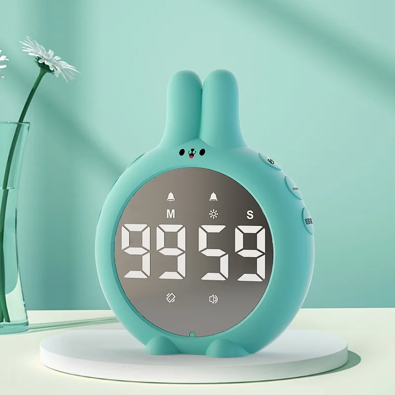 Multifunctional Learning Timer. Cute Little Rabbit Is Timing the Student's Timer. Magnetic Self-discipline and Fun Gadget.