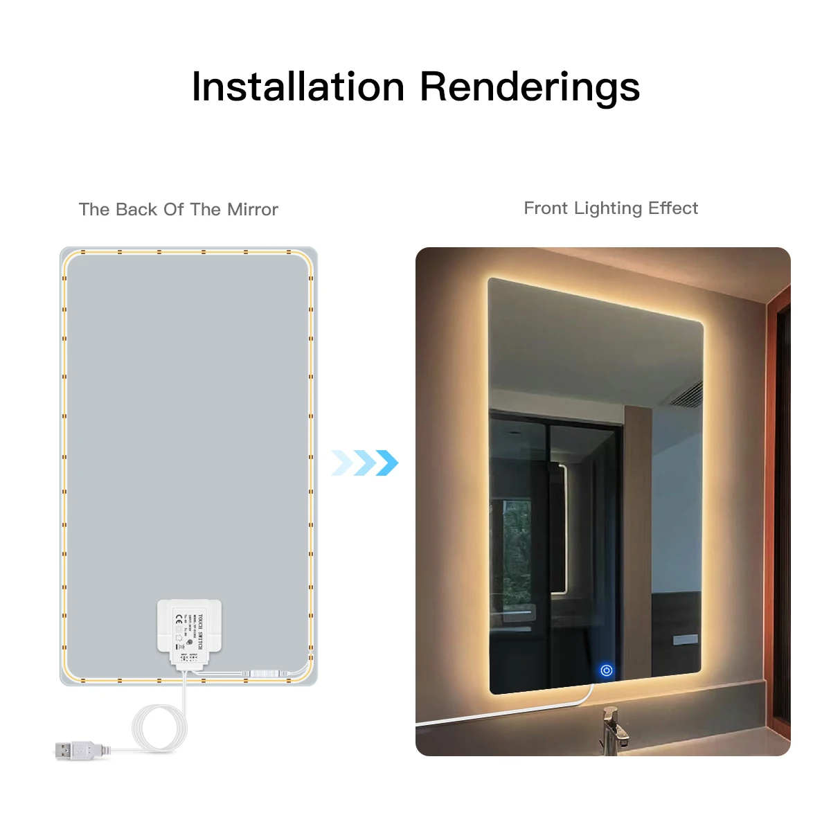 5V USB LED 조광기 스위치 밝기 조절 가능한 터치 센서 스위치 미러 라이트 백라이트 LED 스트립 LED 조명 컨트롤러