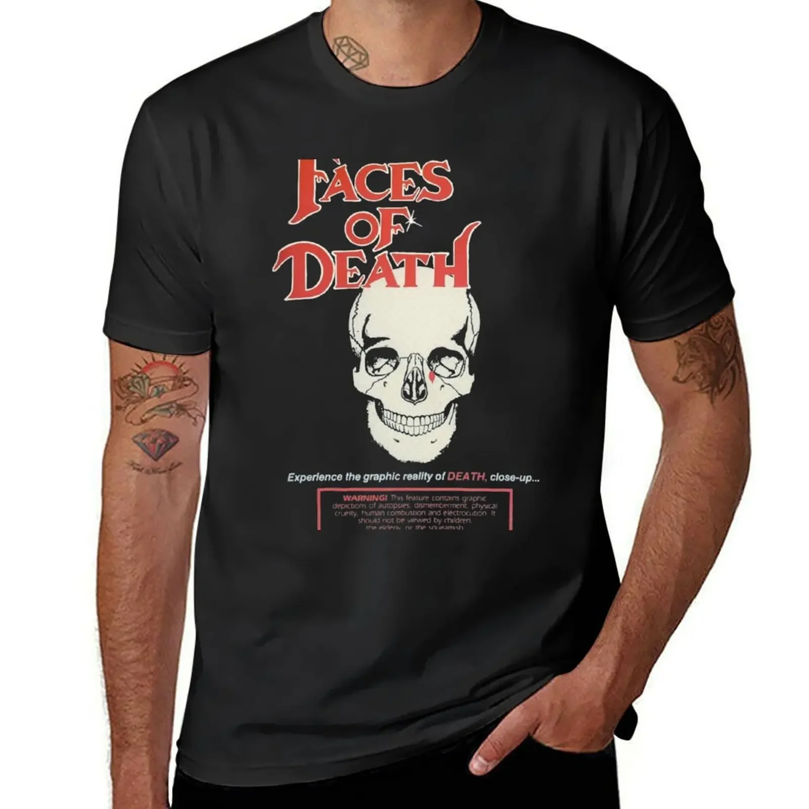 Faces of Death - Cover Art（1978）VHSGasm Video| HORROR MERCH T-Shirt anime t shirts rapper graphic tees men clothing