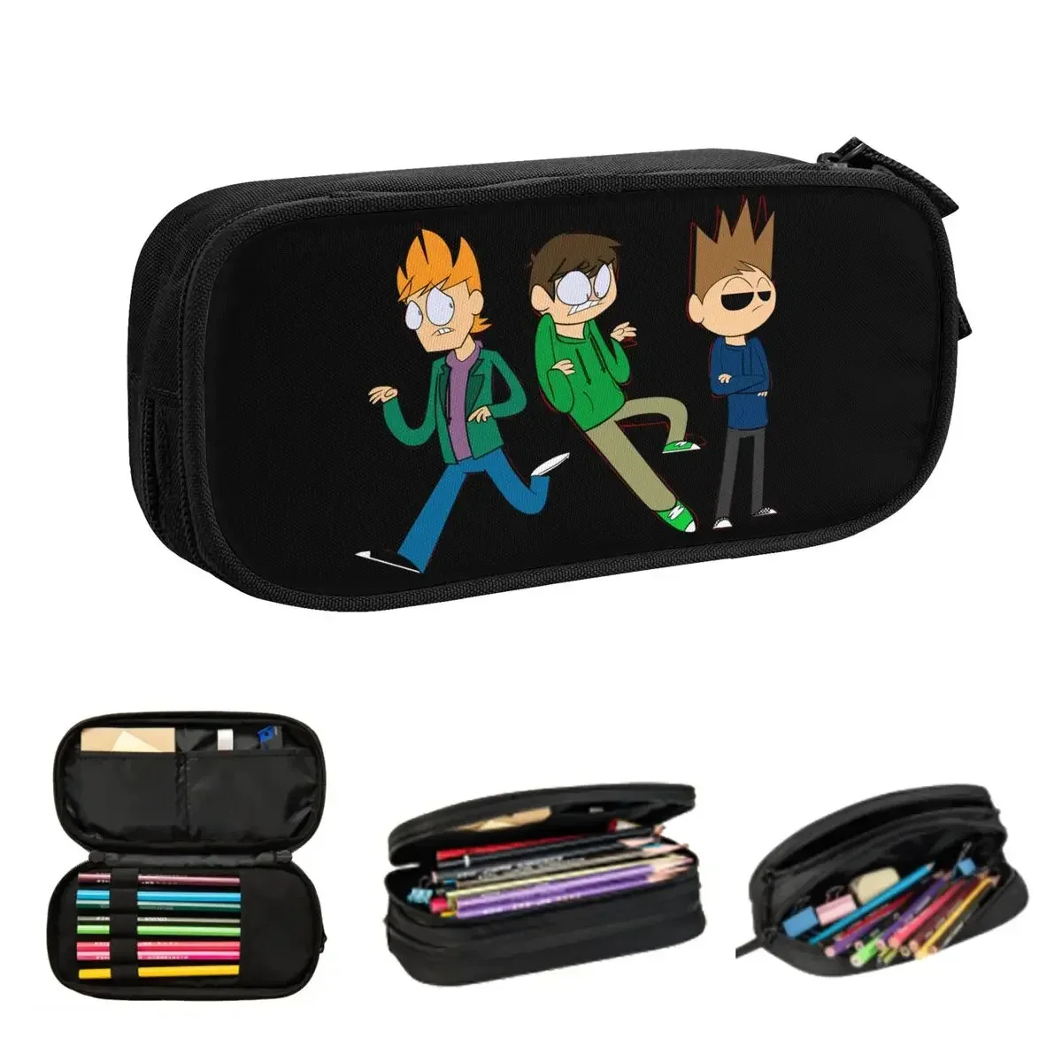 

Eddsworld Anime Cartoon Pencil Cases Large Storage Pen Bags Pen Box Pencil Pouch For Boys Girls Student Stationery School Office