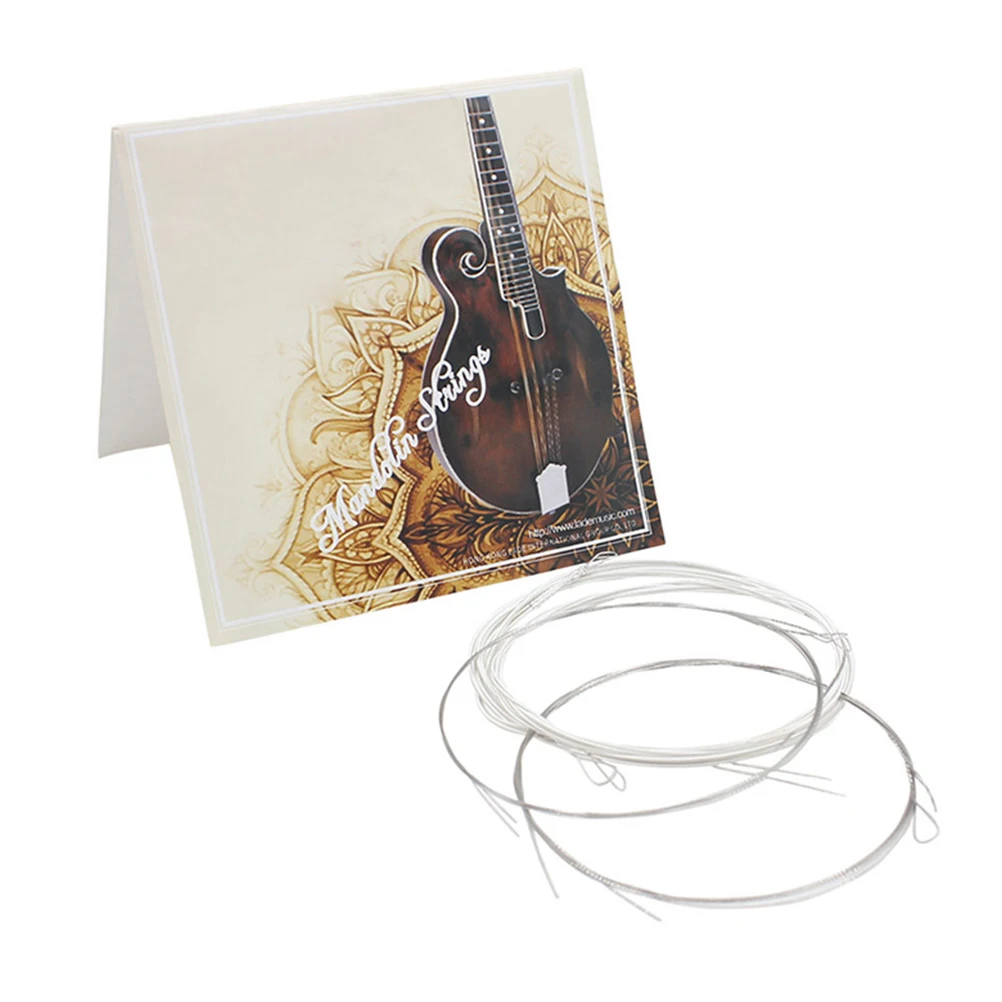 

1 set Mandolin Strings Steel Core Coated Solid Durable Replacement Set Universal For All Mandolins Enhanced Sound Quality