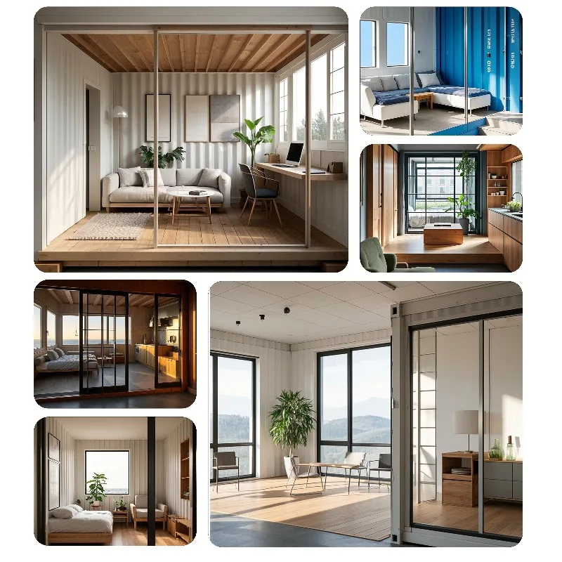 منازل حاويات فاخرة محمولة مسبقة الصنع 1 2 3 4 غرف نوم حاوية وحدات مطعم-للشقق والفيلات #3