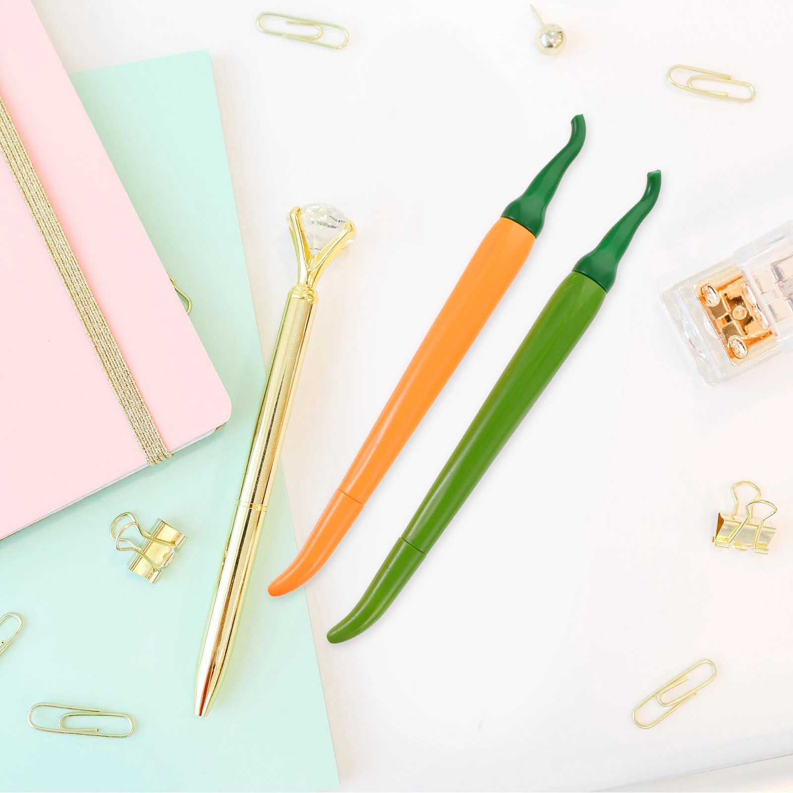 

14 Pcs Chili Shaped Gel Pens Neutral Fine Tip Student Stationery Cute Kids Gifts Black Writing Tools Vegetable Pen