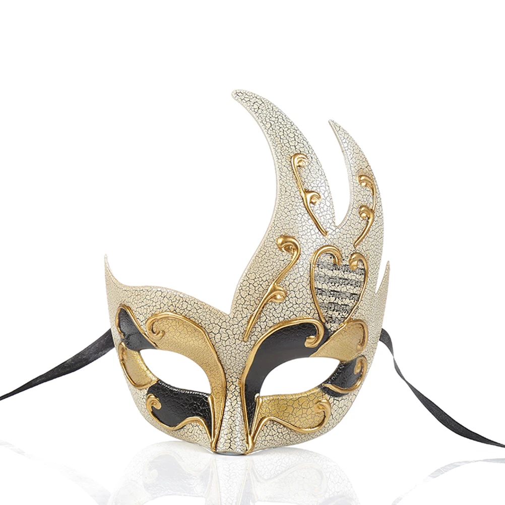 

Flame Crack Mask Banquet Ball Masquerade for Men Men's Makeup Half Face Venetian Mens Carnival Theme Party Festival